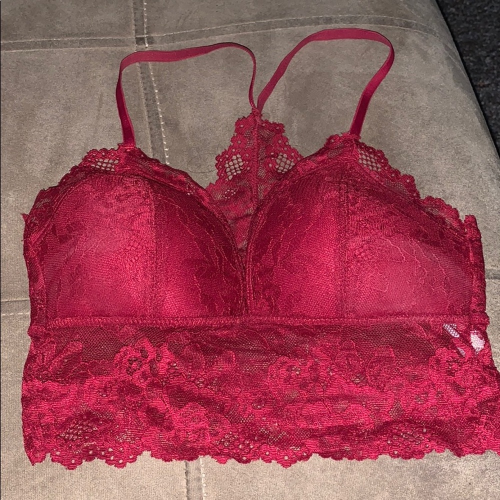 Aeropostale Live Love Dream Red lace Bralette